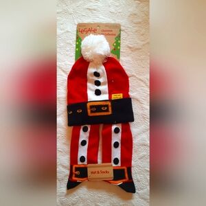 Christmas hat and sock set. Hat lights up.